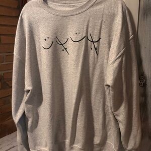 Faded Moon Smile Crewneck